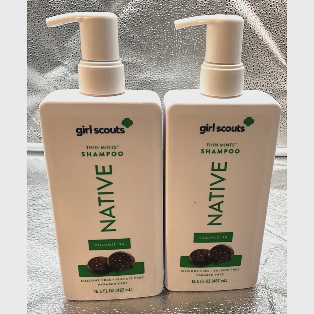 (2 Pack) Native Limited Edition Girl Scouts Thin Mints Cookie Shampoo 16.5 fl oz